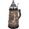 Bierkrug Mit Zinndeckel "Deutschland", Natur, 0,5L