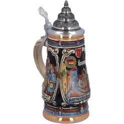 Bierkrug Mit Zinndeckel 