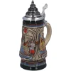 Bierkrug Mit Zinndeckel "Rothenburg Mit Ritter", 0,25L