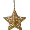 3-D Stern Mit Glimmer, Gold