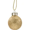Glaskugel Gold Mit Glitzer, 3Cm
