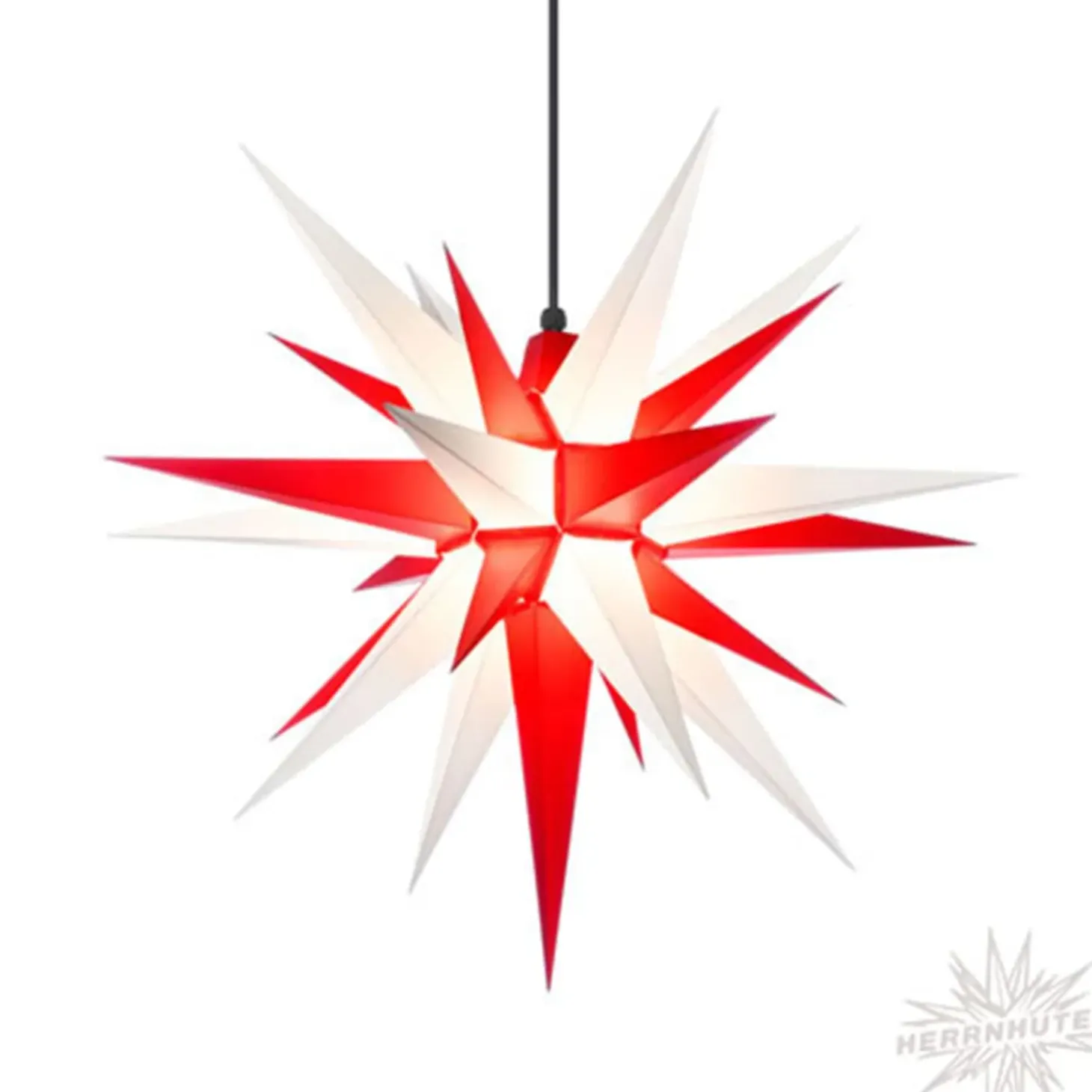 Herrnhuter Stern, Weis-Rot, 68 Cm