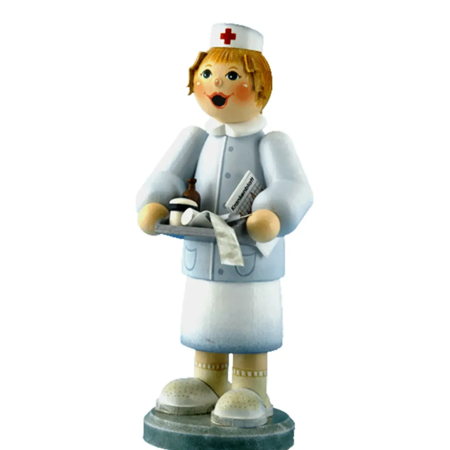 Holzknoddl "Krankenschwester", Rauchermannchen