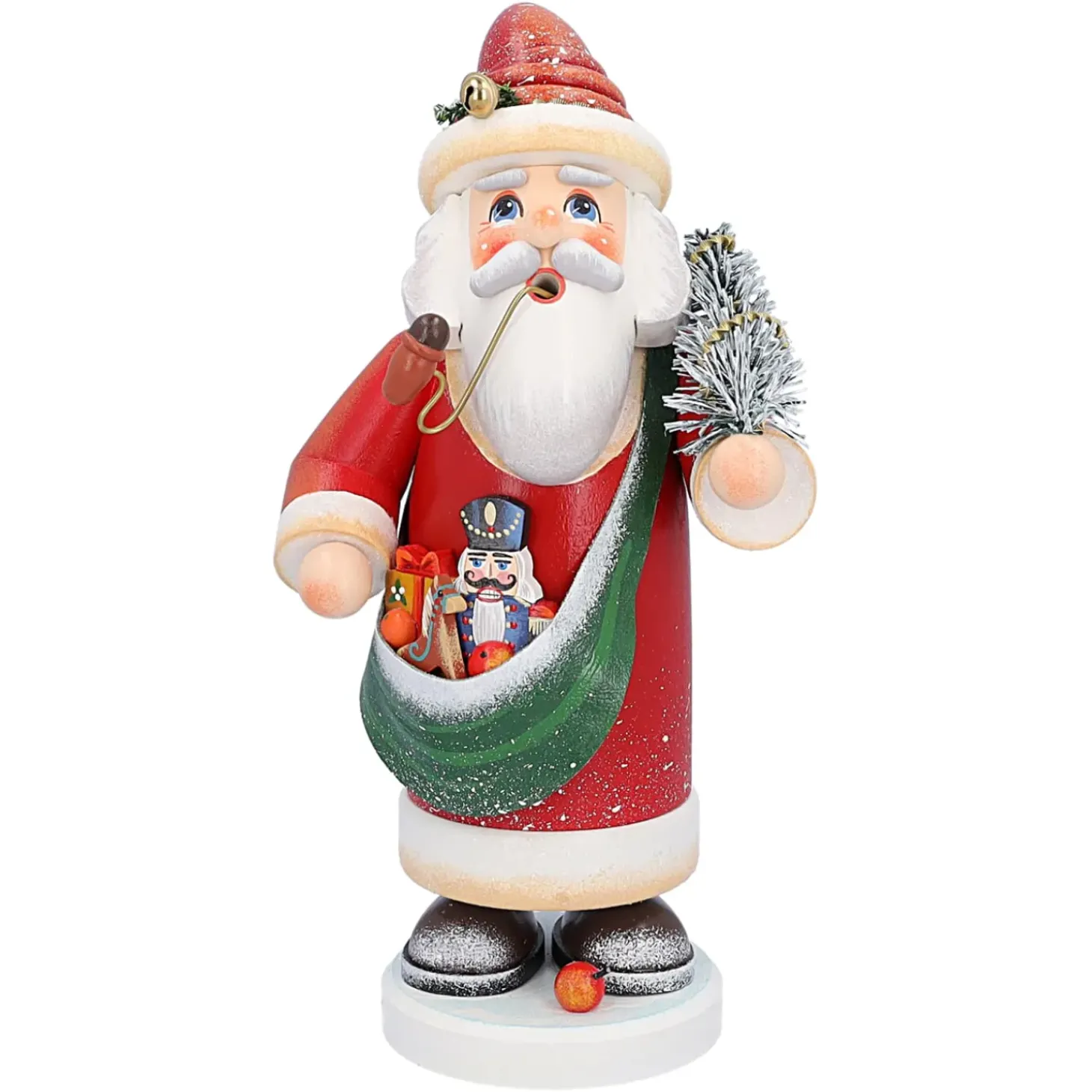 Holzknoddl "Nostalgischer Weihnachtsmann", Rauchermannchen