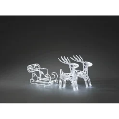 Led Acryl Schlitten Mit Rentieren