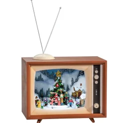 Nostalgiefernseher "Weihnachtsdorf", Spieldose