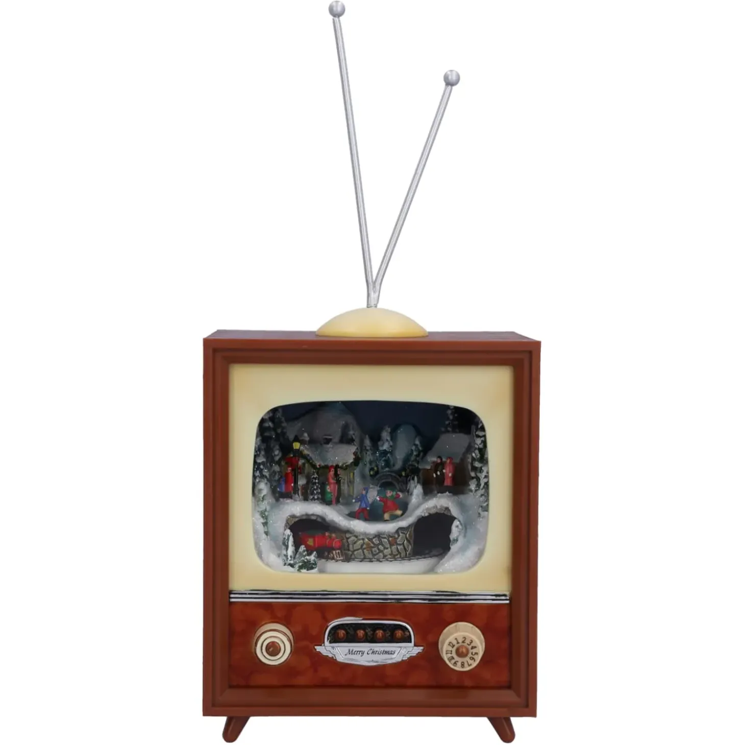 Nostalgiefernseher "Weihnachtszug", Spieldose
