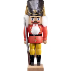 Nussknacker "Gardesoldat", Rot/Lasiert, 30 Cm