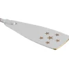 Pyramiden-Flugel Weis Mit Goldrand L 107 Mm, H 33 Mm