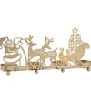 Teelichthalter "Rentierschlitten", Gold