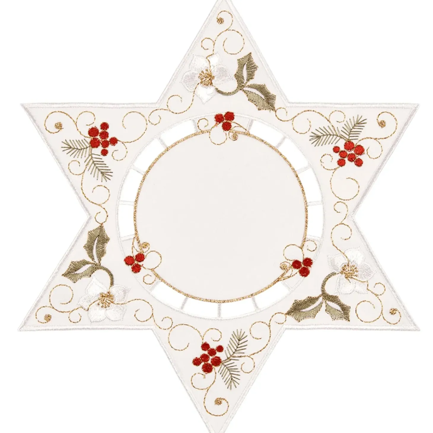Tischdecke "Christrose Weis", 25Cm