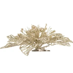 Weihnachtsstern Mit Clip, Gold