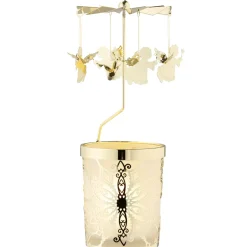 Windlicht-Karussell "Engelchen", Gold