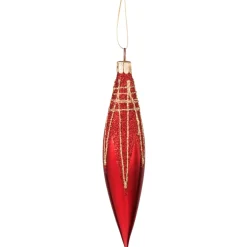 Zapfen Rot Mit Glitterdach