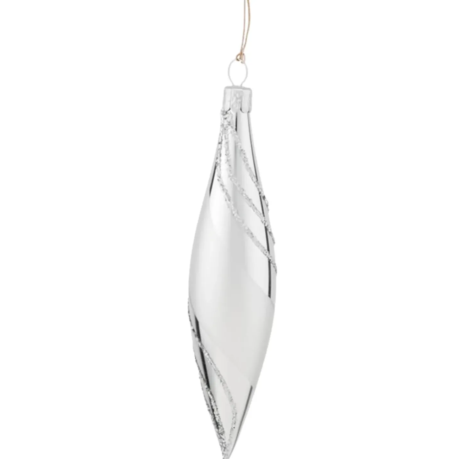 Zapfen Silber Mit Glitterdekor